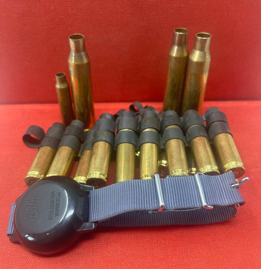 British Army NBC Dosimeter, British L1A1 .338 Lapua cartridge 50 Cal. Israeli IDF 7.72mm link