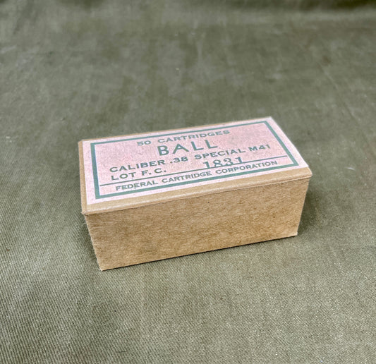 Reproduction Vietnam-Era Box — 50 INERT .38 Special Ball Cartridges