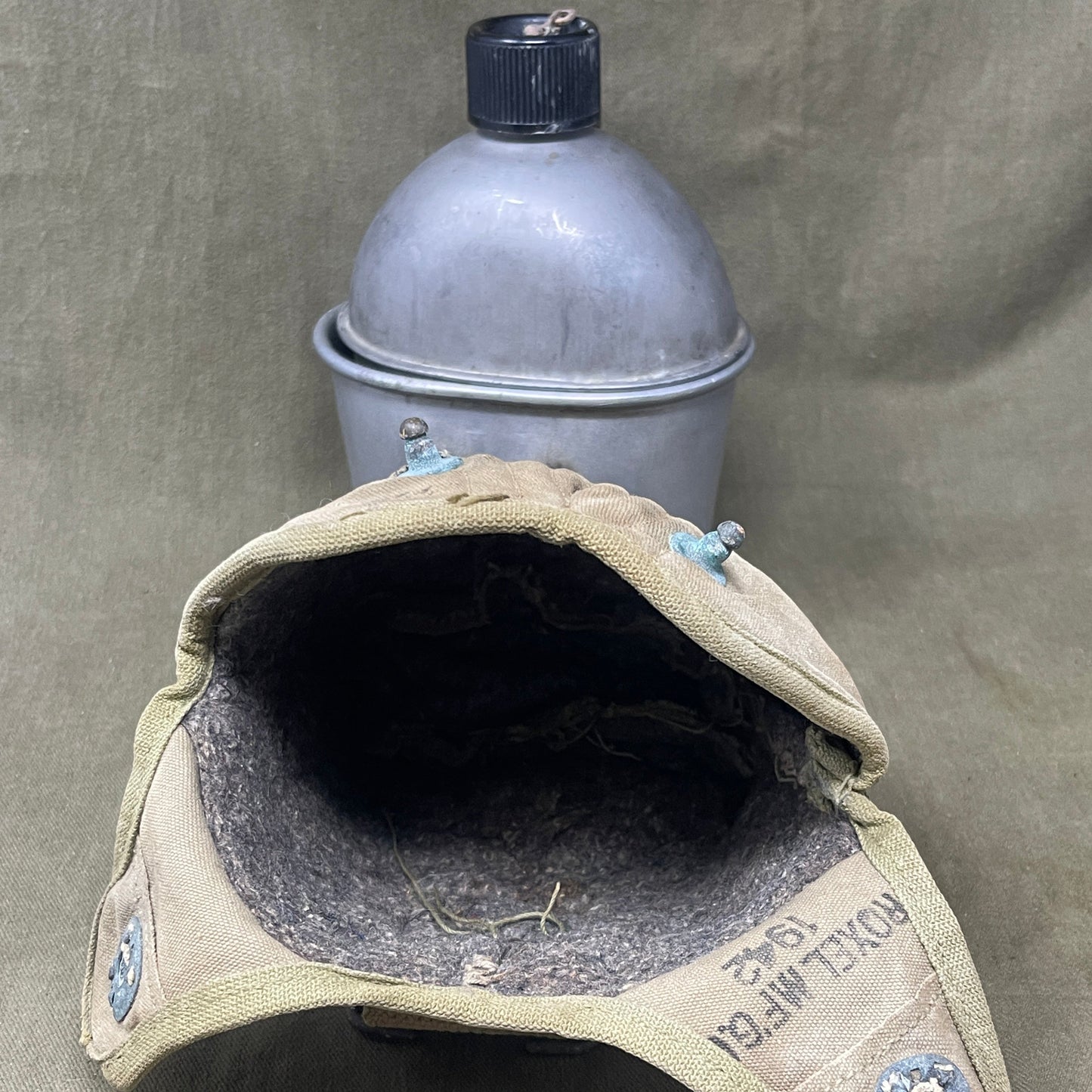Original World War Two US Army Canteen, Cup and Cover