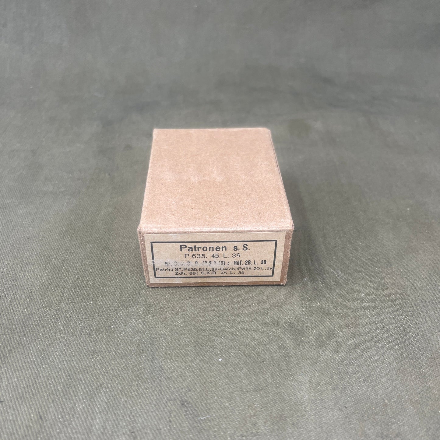 Original WW2 15 x Mauser 7.92x57mm INERT Ammunition Box.