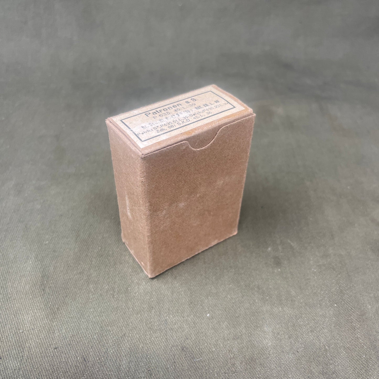 Original WW2 15 x Mauser 7.92x57mm INERT Ammunition Box.