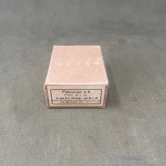 Original WW2 15 x Mauser 7.92x57mm INERT Ammunition Box.
