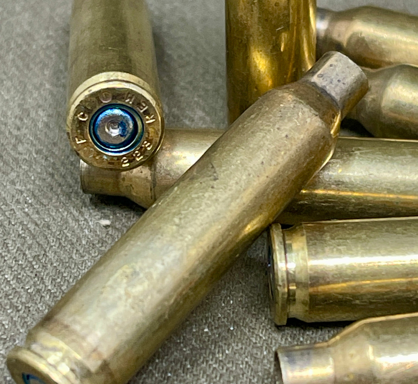 10× Original British Army Fired 5.56mm Brass Cartridge Cases – Surplus