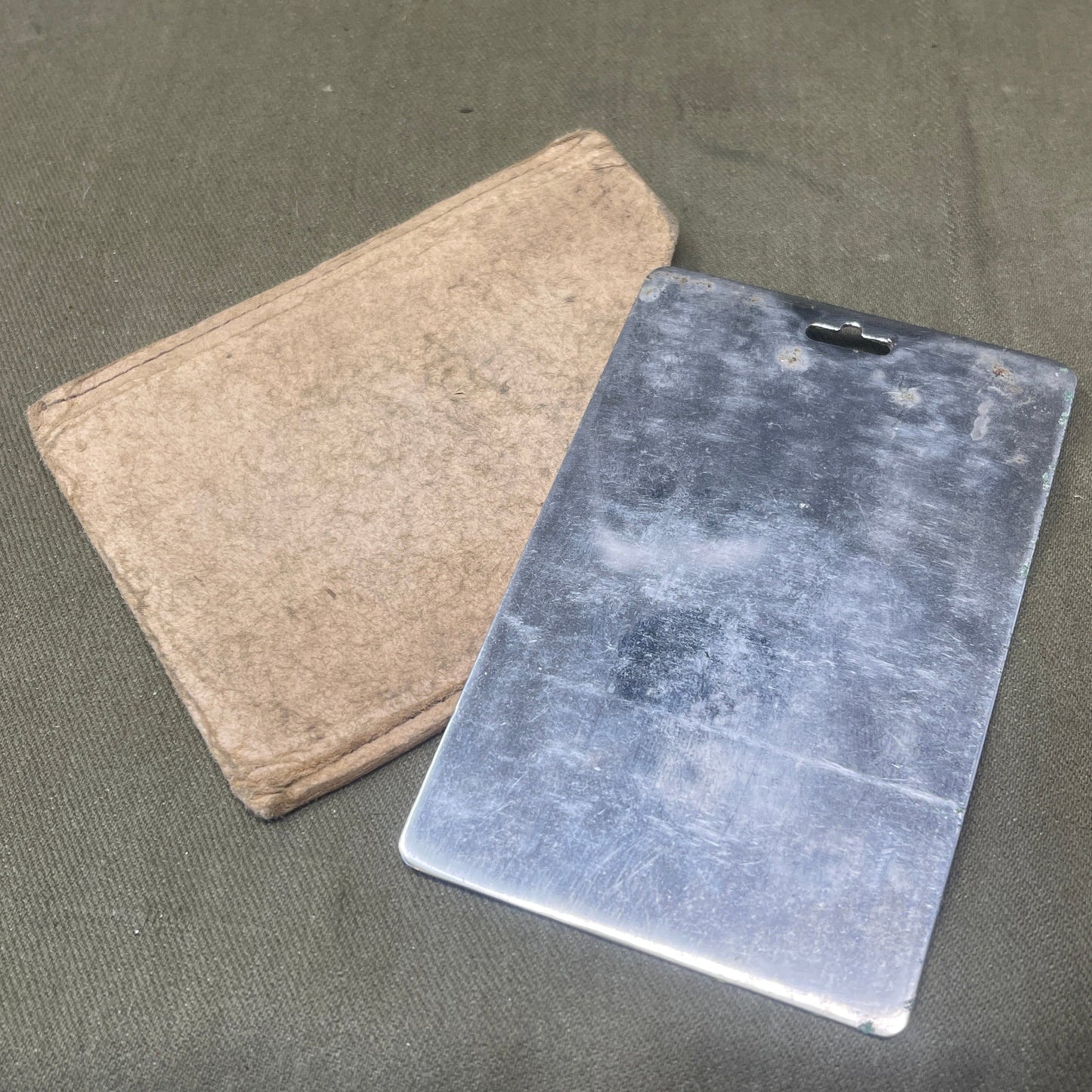 Original British Army Metal WW2 Mirror & Case