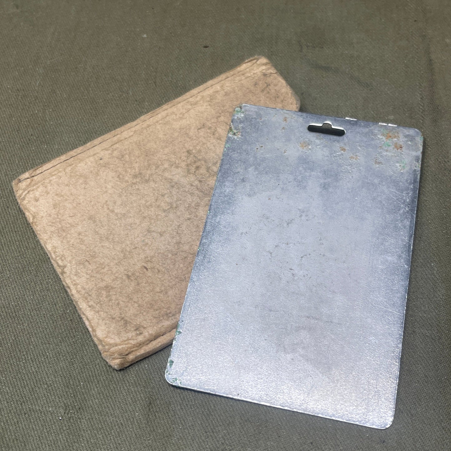 Original British Army Metal WW2 Mirror & Case