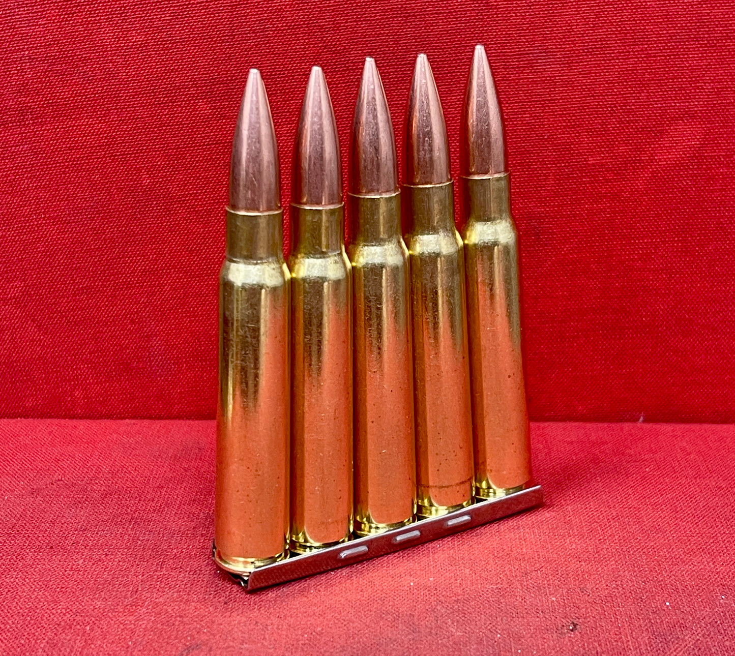 5 × INERT 7.92×57mm Rounds on Original Stripper Clip — Deactivated Display Set