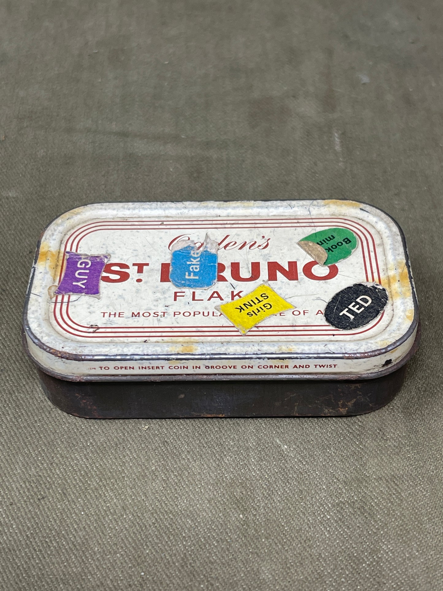 Vintage Ogdens St Bruno Flake Tobacco Tin