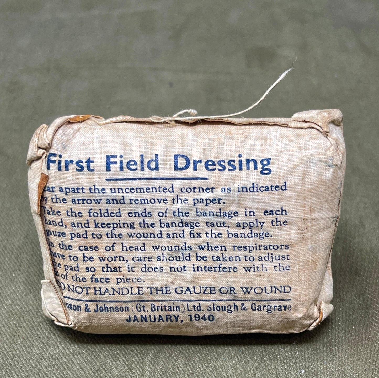 British Army issue Shell Dressing dated 1942.