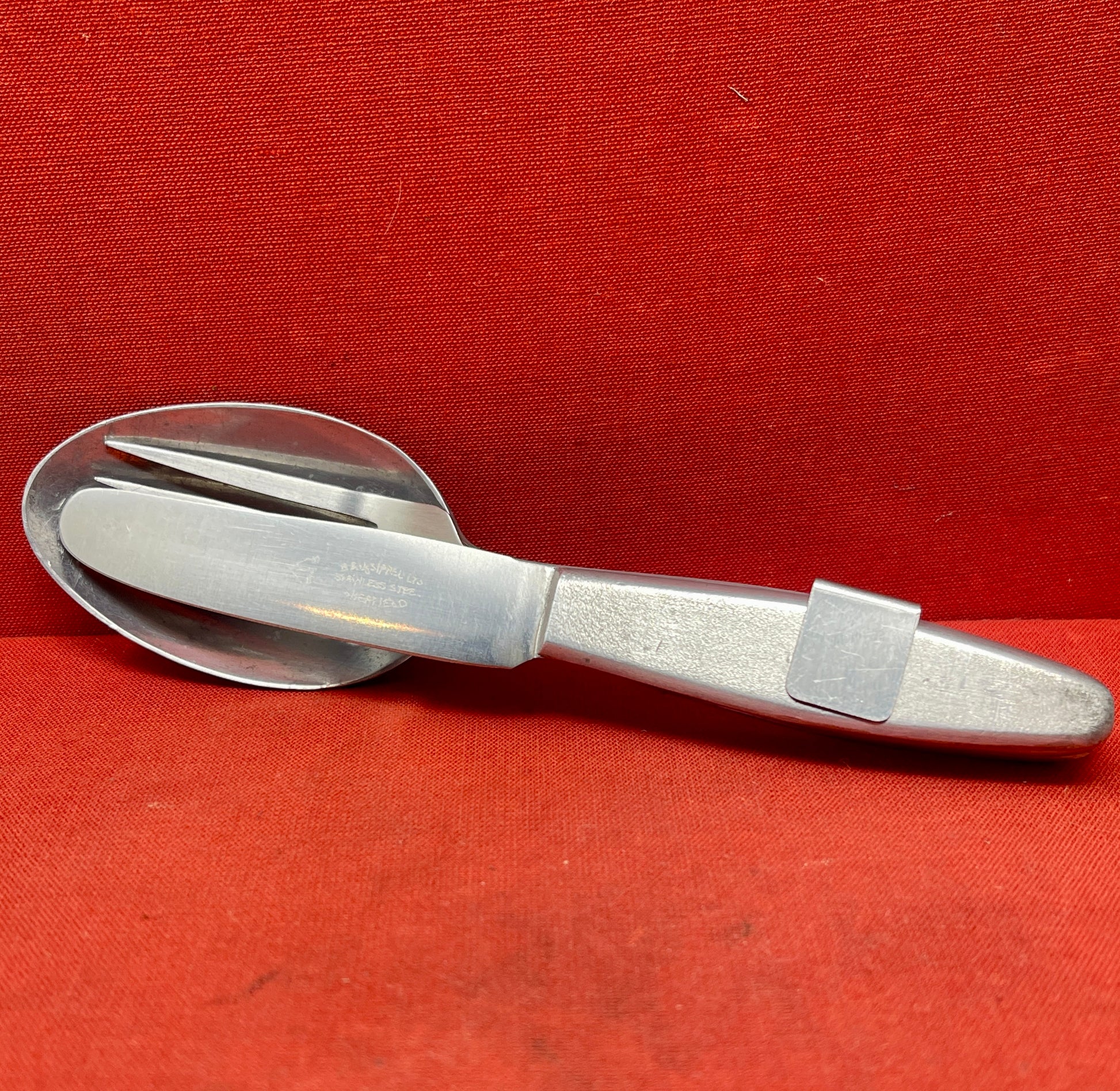 Knife, fork, and spoon set dated 1944 by S & J Sippel Ltd Sheffield