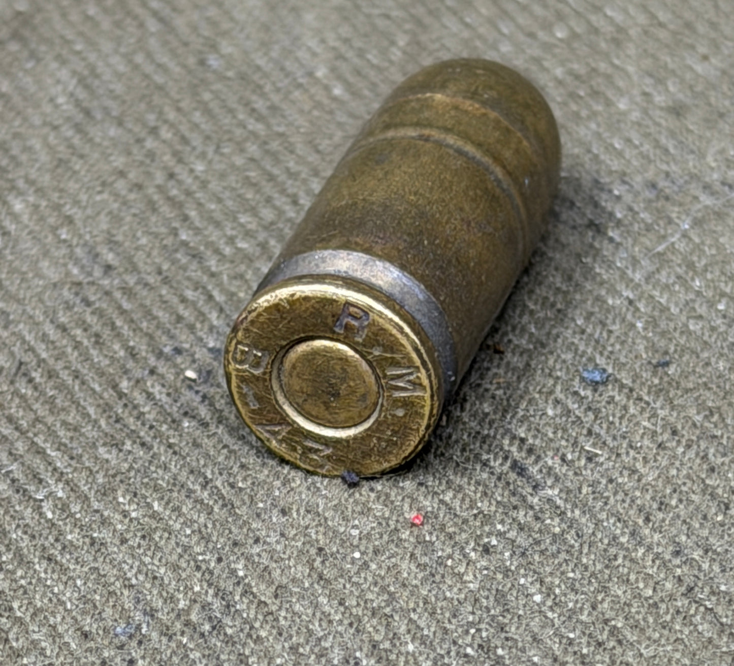 Original INERT Italian 9mm Short Cartridge RMB-43 (1943) – WWII 9mm Corto Round