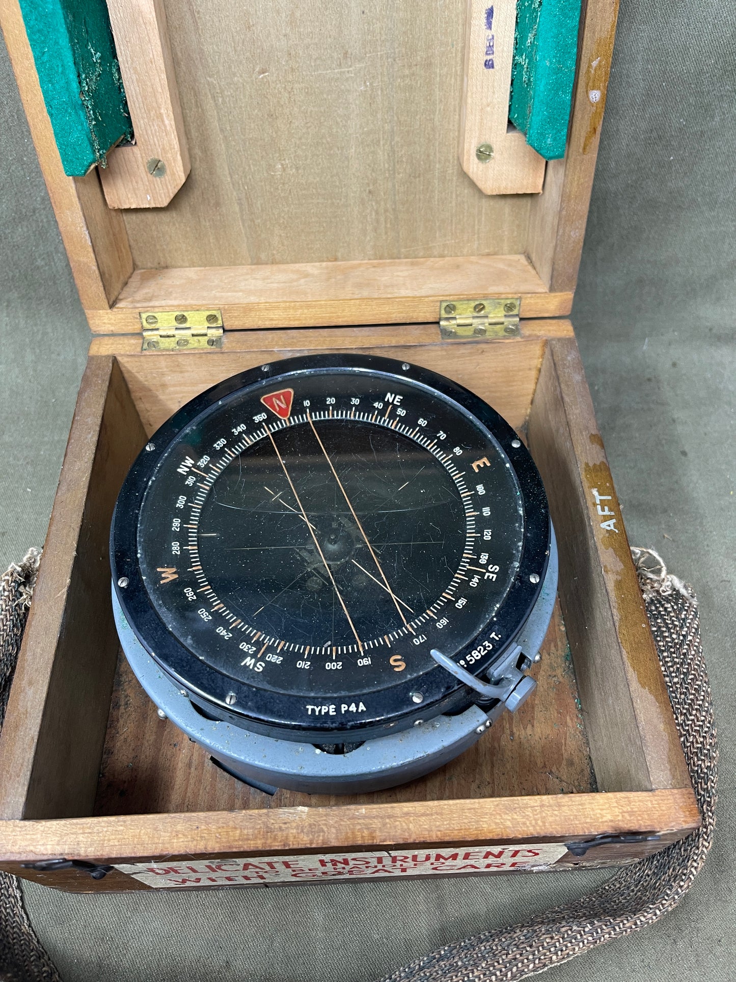 "Royal Air Force RAF Compass, Navigational, Type P4A (RAF Ref 5823T) for Sale β Collectible WWII Aviation Artifact"