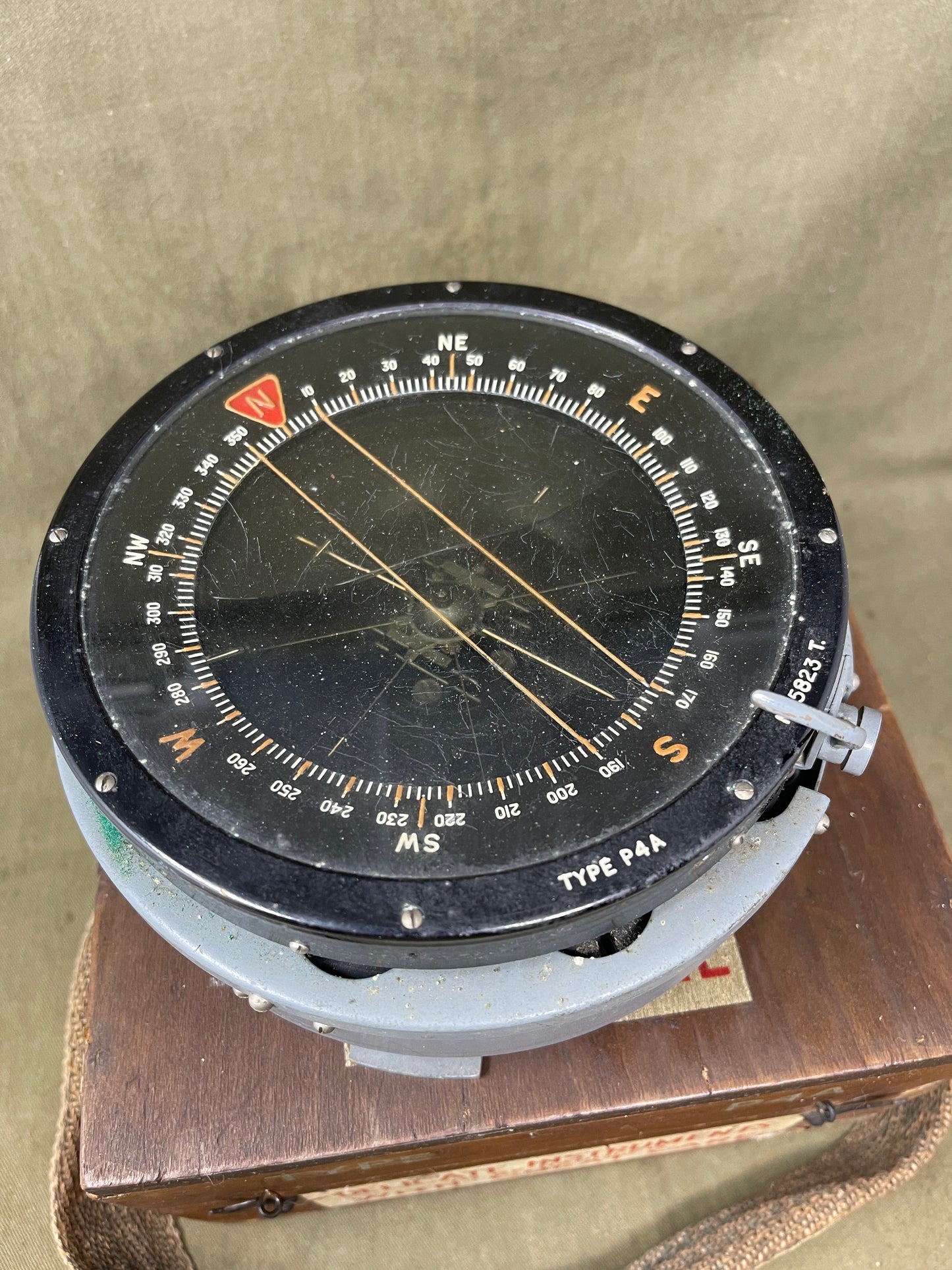 "Royal Air Force RAF Compass, Navigational, Type P4A (RAF Ref 5823T) for Sale β Collectible WWII Aviation Artifact"