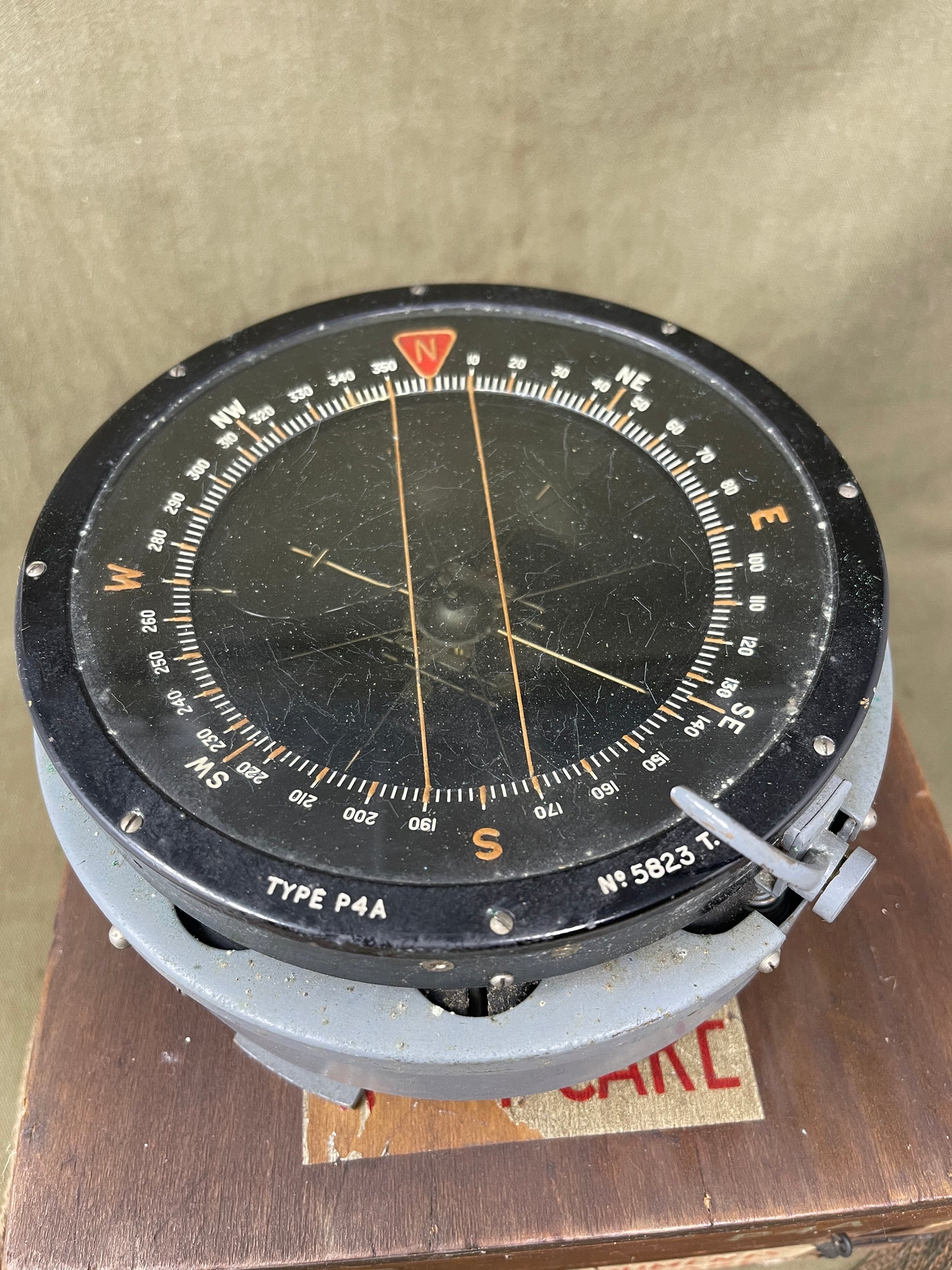"Royal Air Force RAF Compass, Navigational, Type P4A (RAF Ref 5823T) for Sale β Collectible WWII Aviation Artifact"