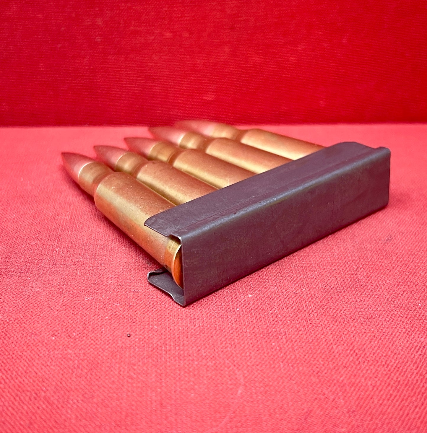 "5x Original 7.62x54mm Russian Inert Cartridges with Stripper Clip – For Sale"