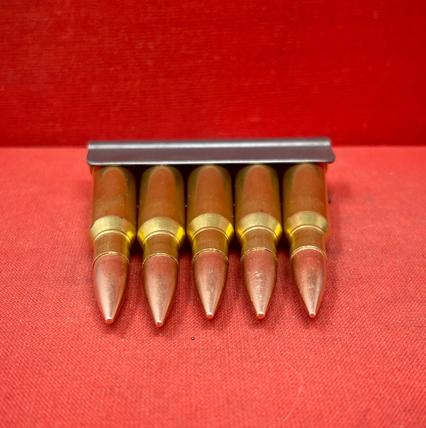 "5x Original 7.62x54mm Russian Inert Cartridges with Stripper Clip – For Sale"