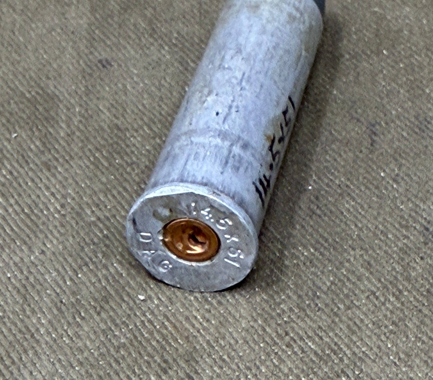 Inert 14.5 x 51R German Artillery Trainer Round DAG-68 Sub-Calibre Display Cartridge