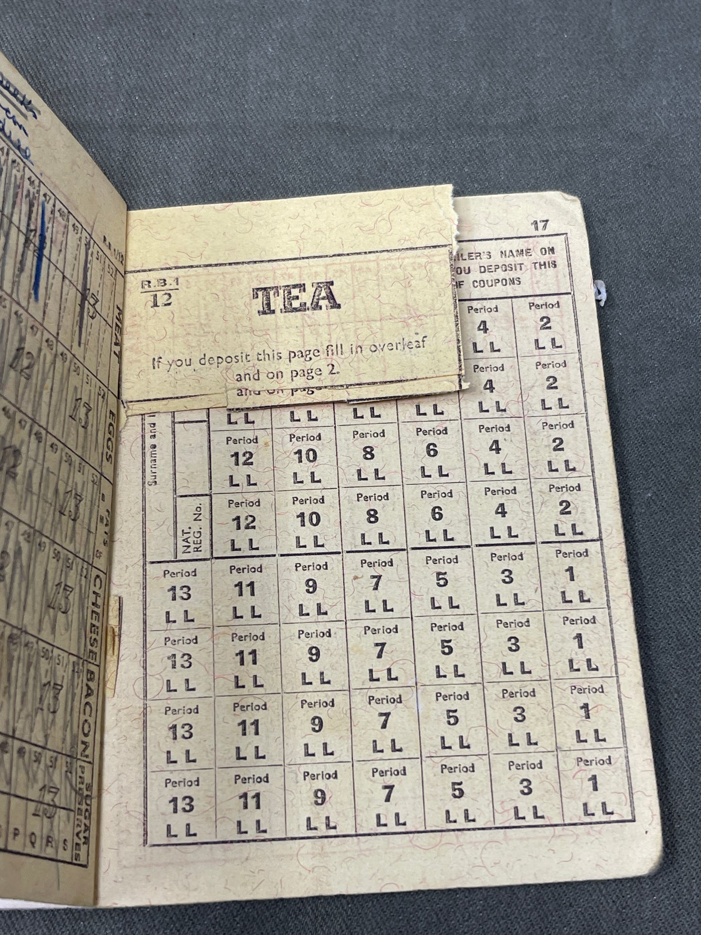 WW2 Home Front Food and Clothing Ration Book, National Health Insurance Card