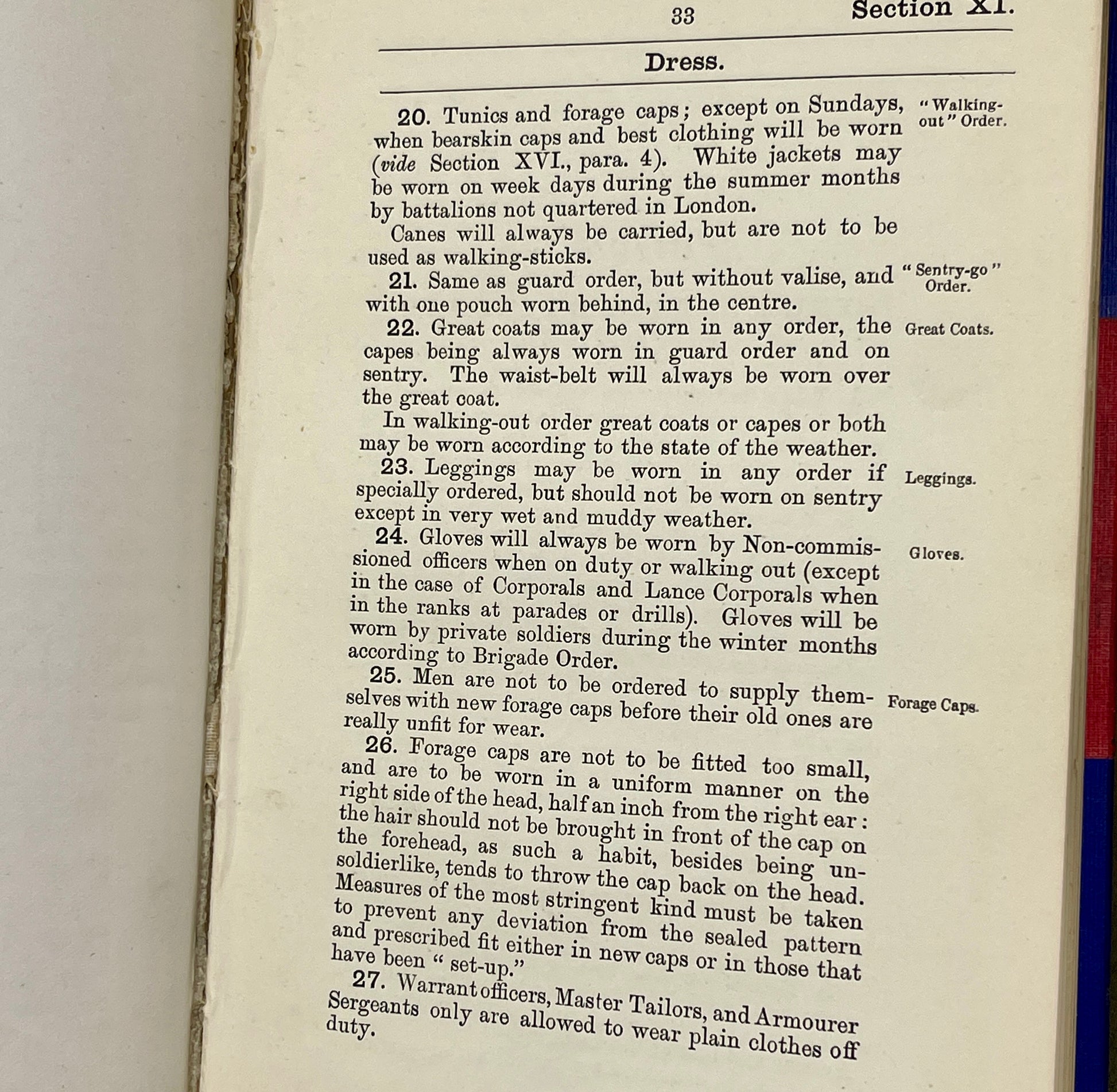 Original Official Standing Orders For The Brigade Of Guards 1885 Dated