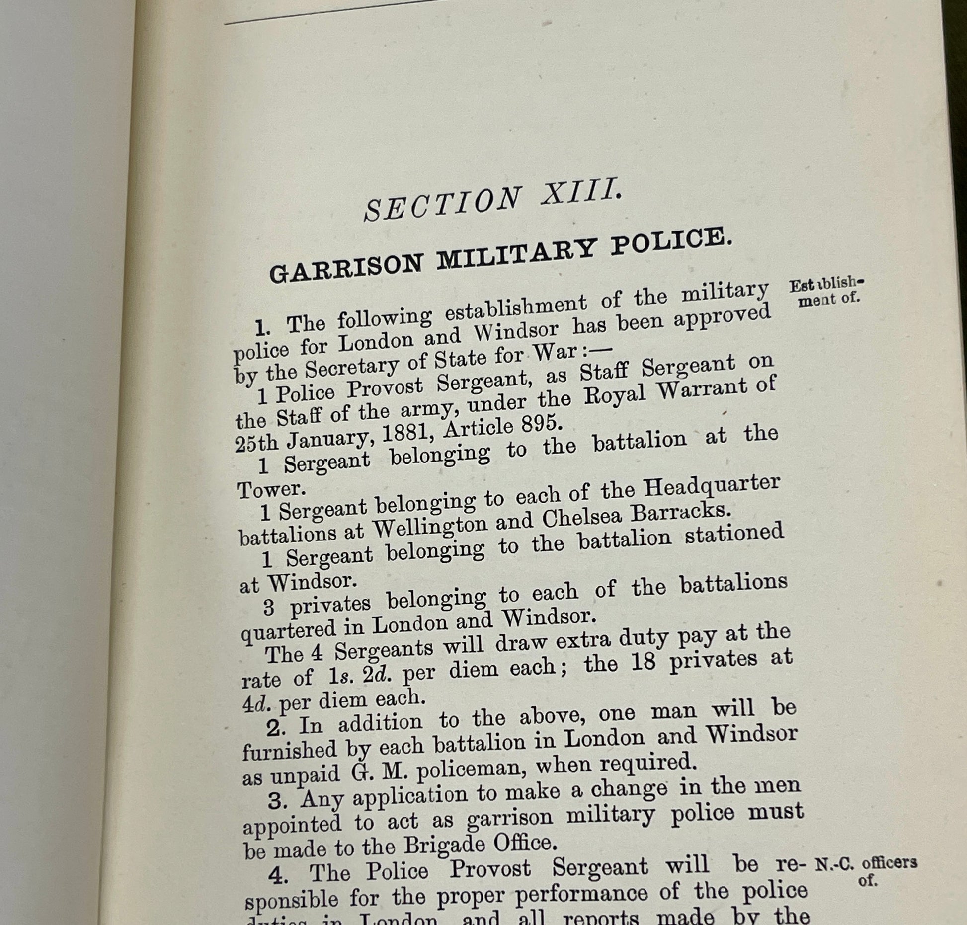 Original Official Standing Orders For The Brigade Of Guards 1885 Dated