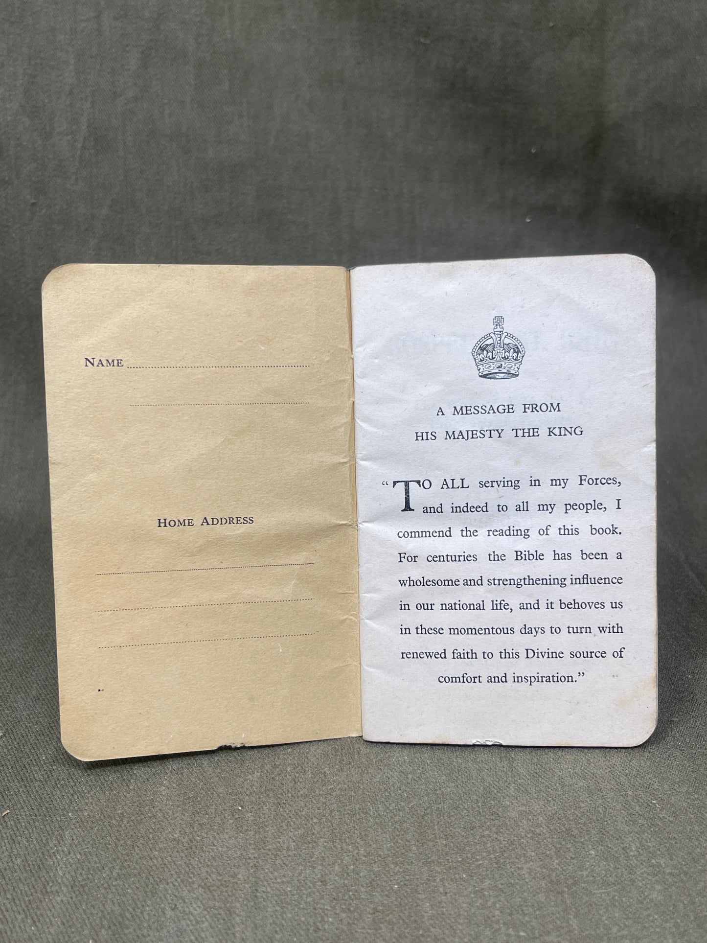 British Military Gospel Of St John Booklet