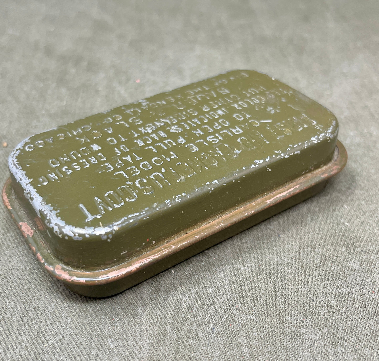 Olive Drab US Army Dressing First Aid Packet US Govt Carlisle Model by Bauer & Black Div of The Kendall Co Chicago