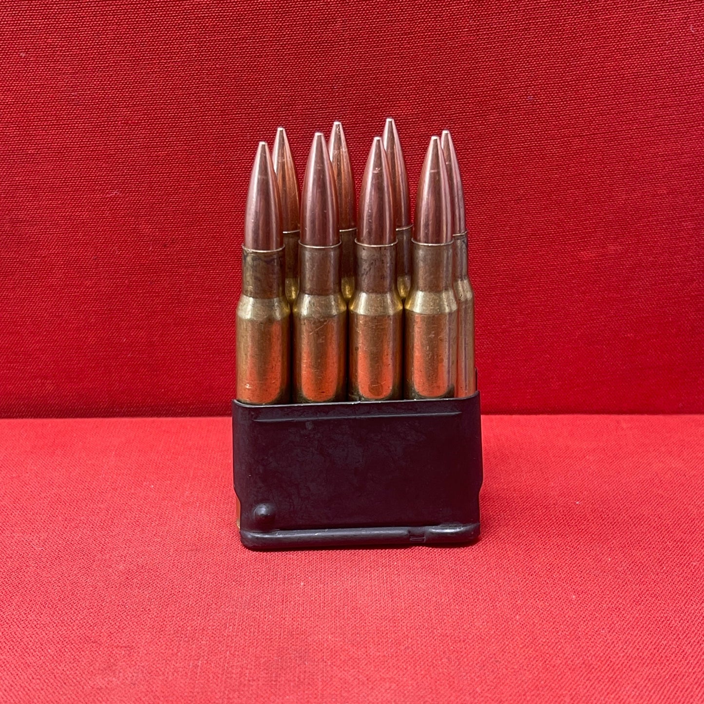 8 X Inert/ Display β .30-06 Springfield Rifle Rounds In M1 Garand Rifle Box Loading Clip