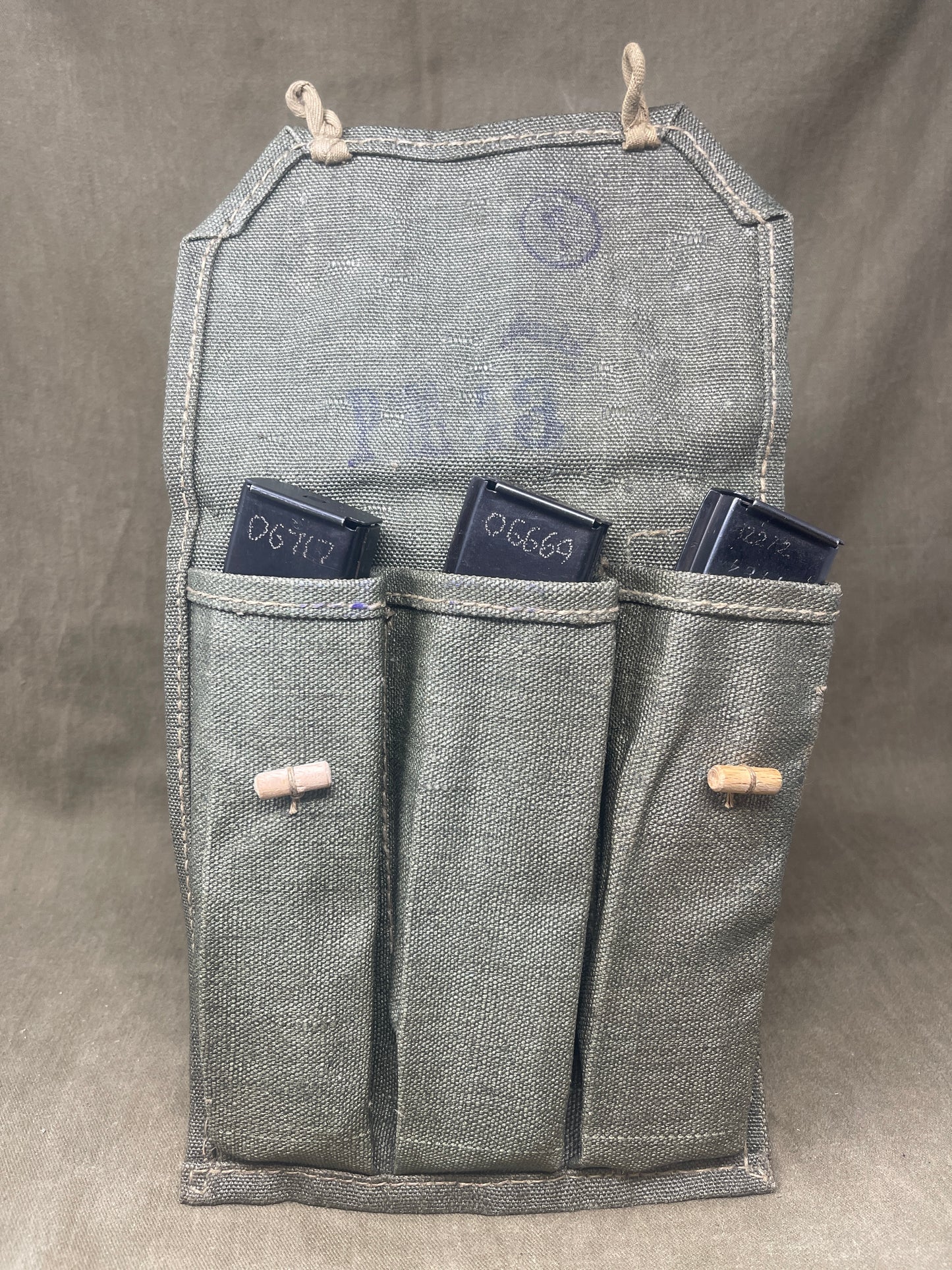 3 x PPS-43 Magazine Pouch with 15 INERT 7.62x25 Rounds β Durable & Authentic
