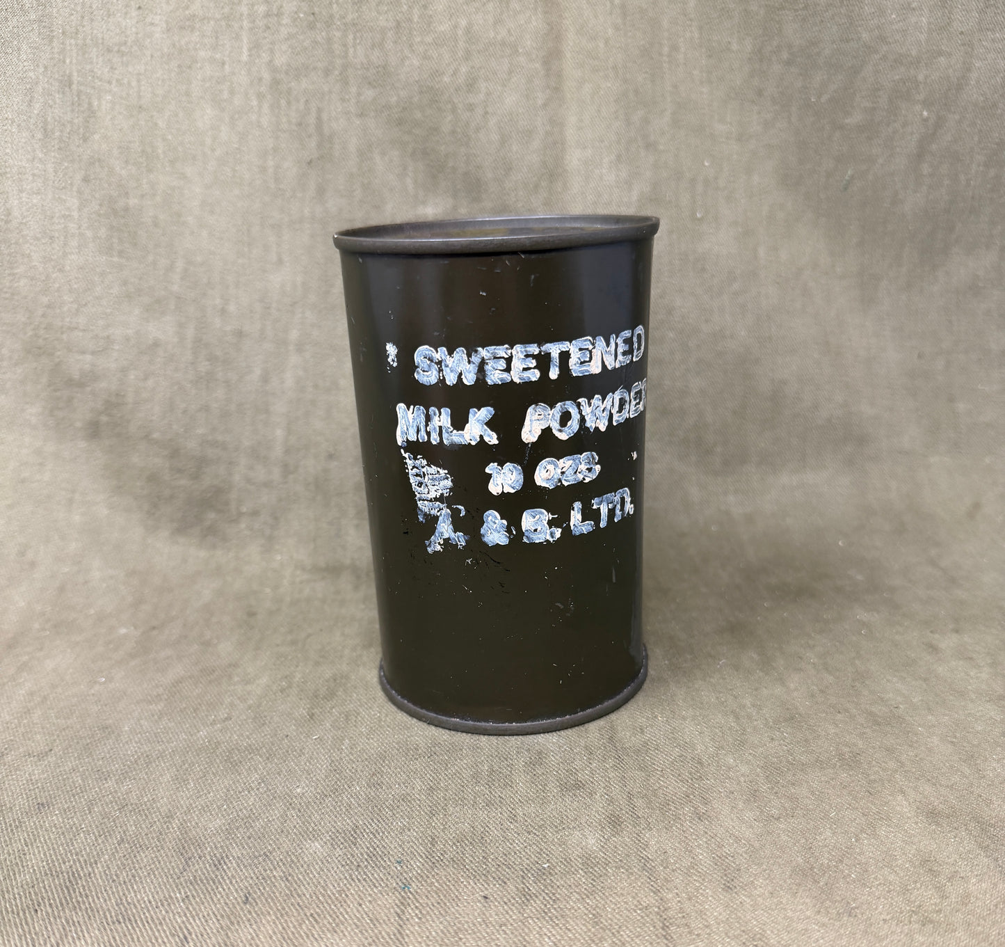 Original British Army Sweetened Milk Powder Ration Tin (Full Contents) – 10oz – Military Issue