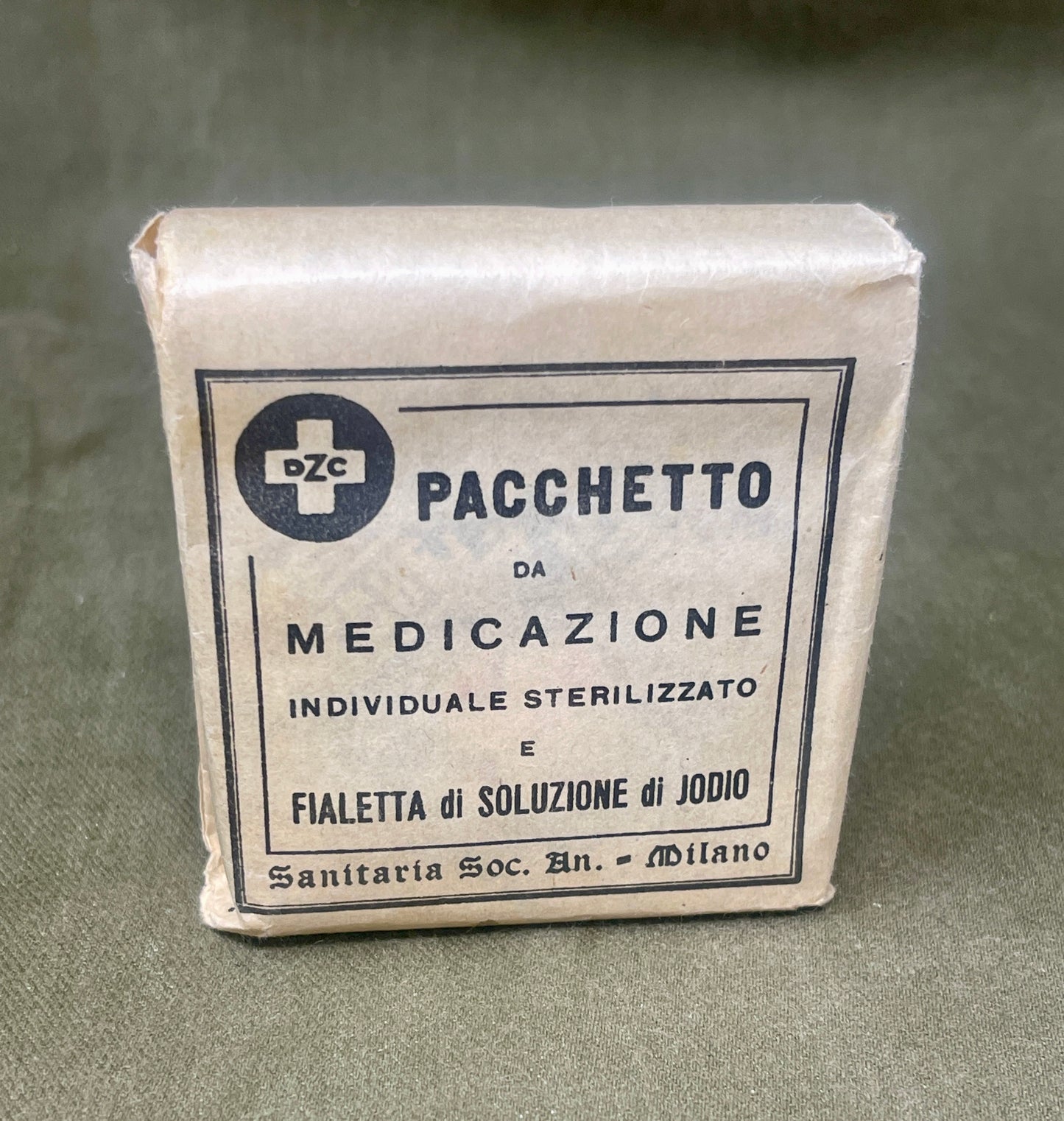 Original WWI Italian Army Pacchetto Individuale Sterilizzato – Personal Medical Field Dressing