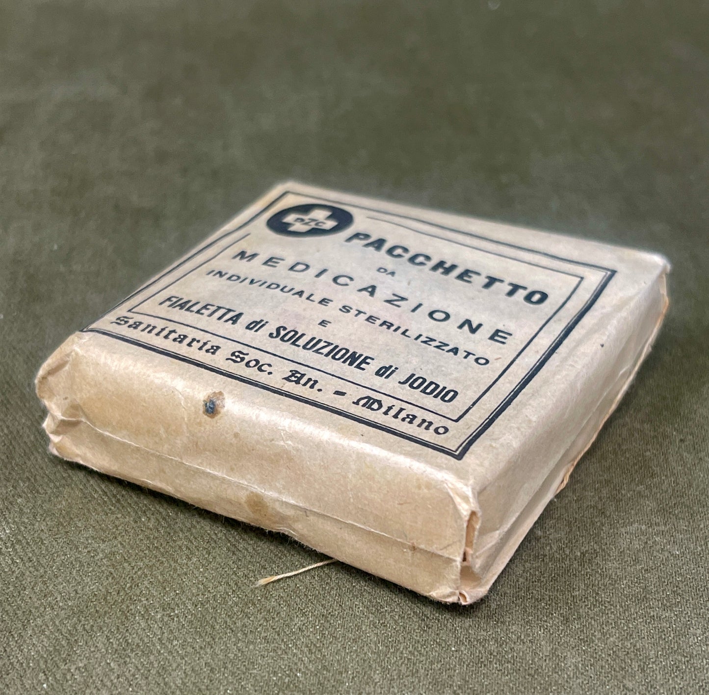 Original WWI Italian Army Pacchetto Individuale Sterilizzato – Personal Medical Field Dressing