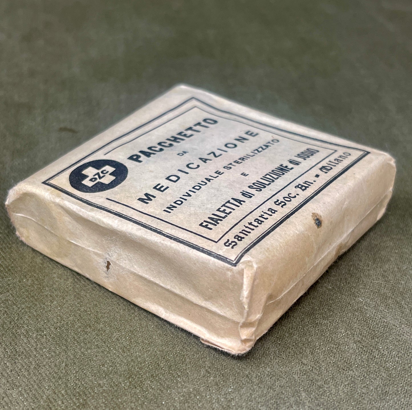 Original WWI Italian Army Pacchetto Individuale Sterilizzato – Personal Medical Field Dressing