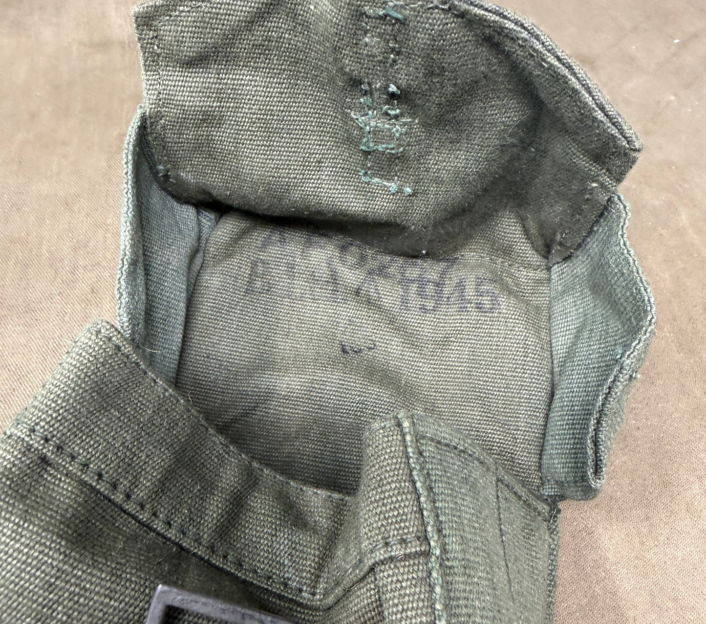 Original British Army 1944 Pattern Webbing Ammunition Pouch (Right Hand) – Dated 1945 – Unissued