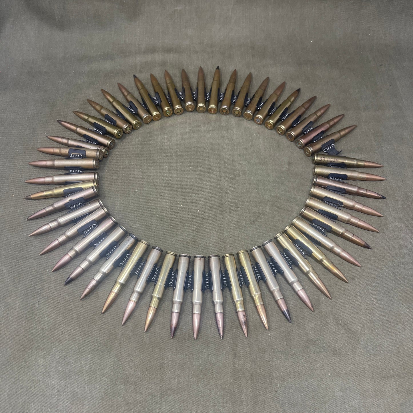 100 x INERT  WW2 Issued Wehrmacht 7.92  MG34 /MG42 Machine Gun Belt