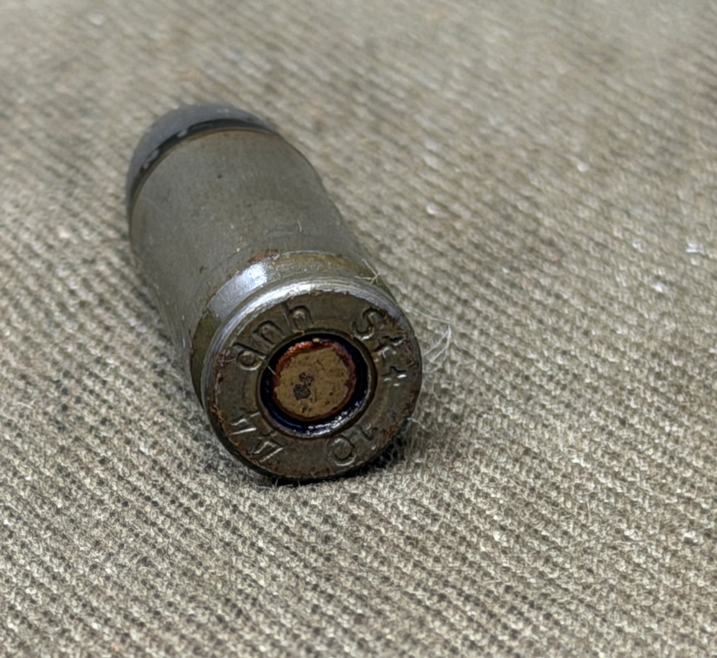 Original Inert WWII German 9mm Parabellum Cartridge – dnh St 10 1944 – RWS Durlach