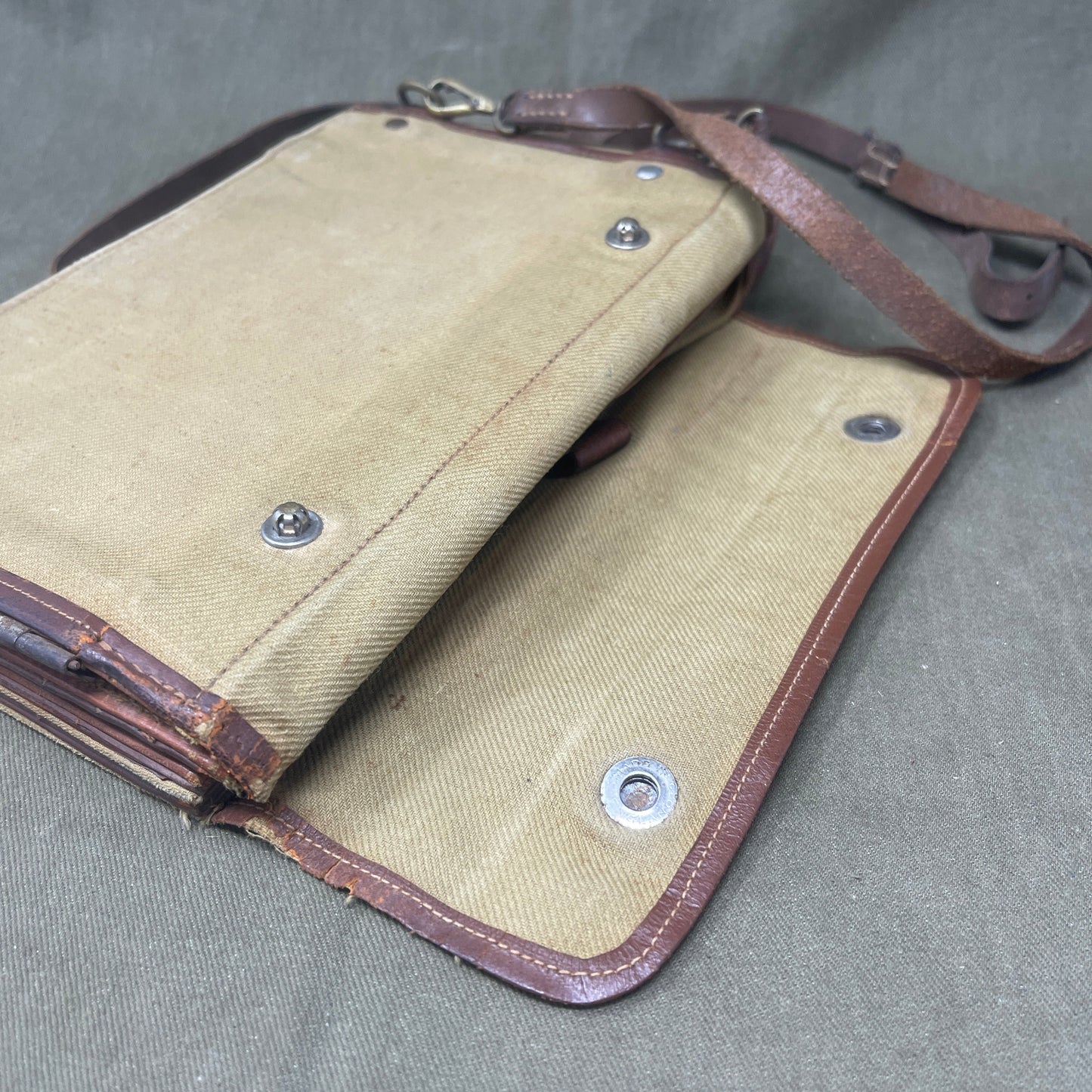 WW1 British Webbing Officers Map Case