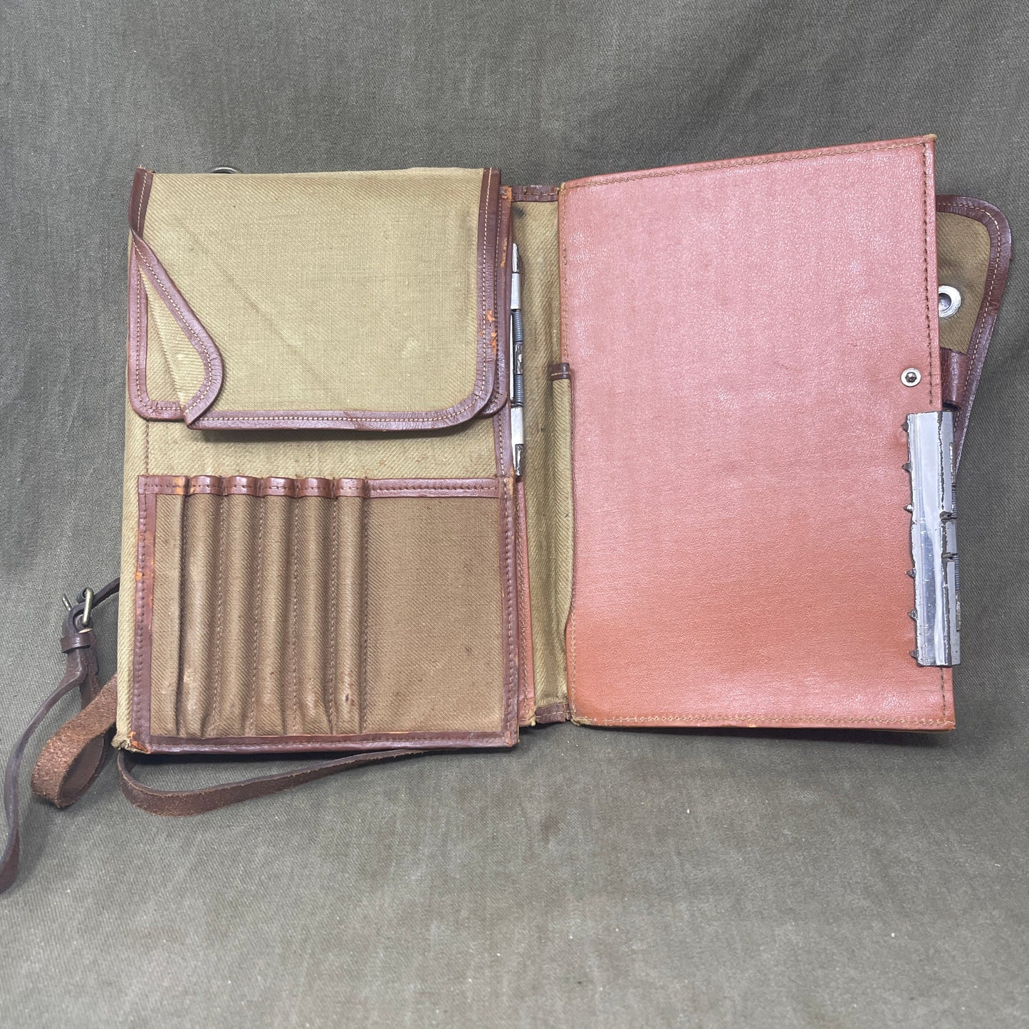 WW1 British Webbing Officers Map Case
