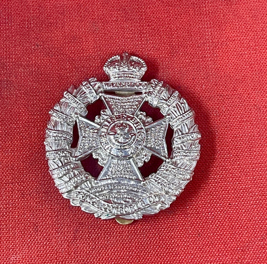 The Rifle Brigade – King’s Crown Silver Anodised Cap Badge by J.R. Gaunt, London