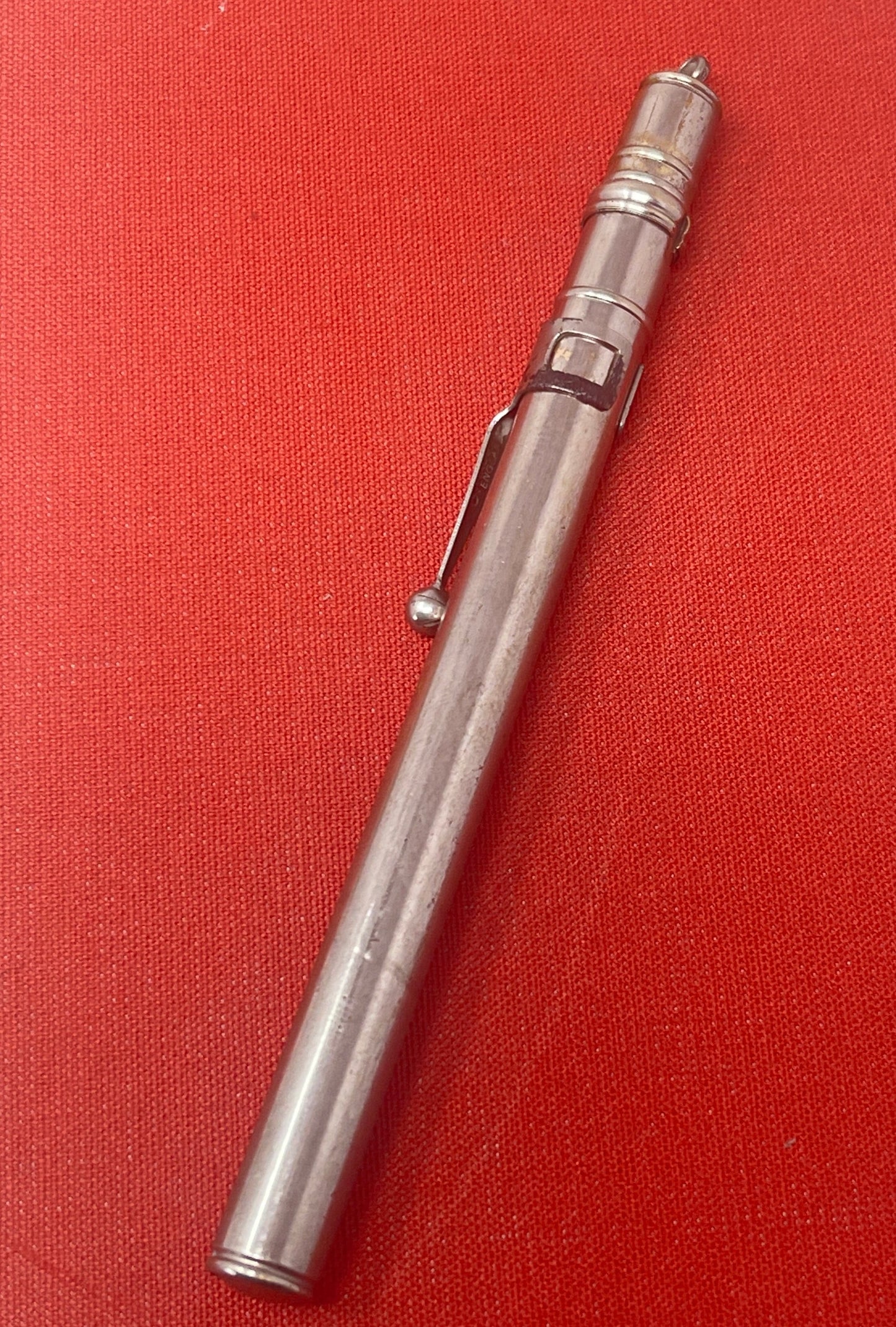 Vintage Thermometer in Aluminium Tube