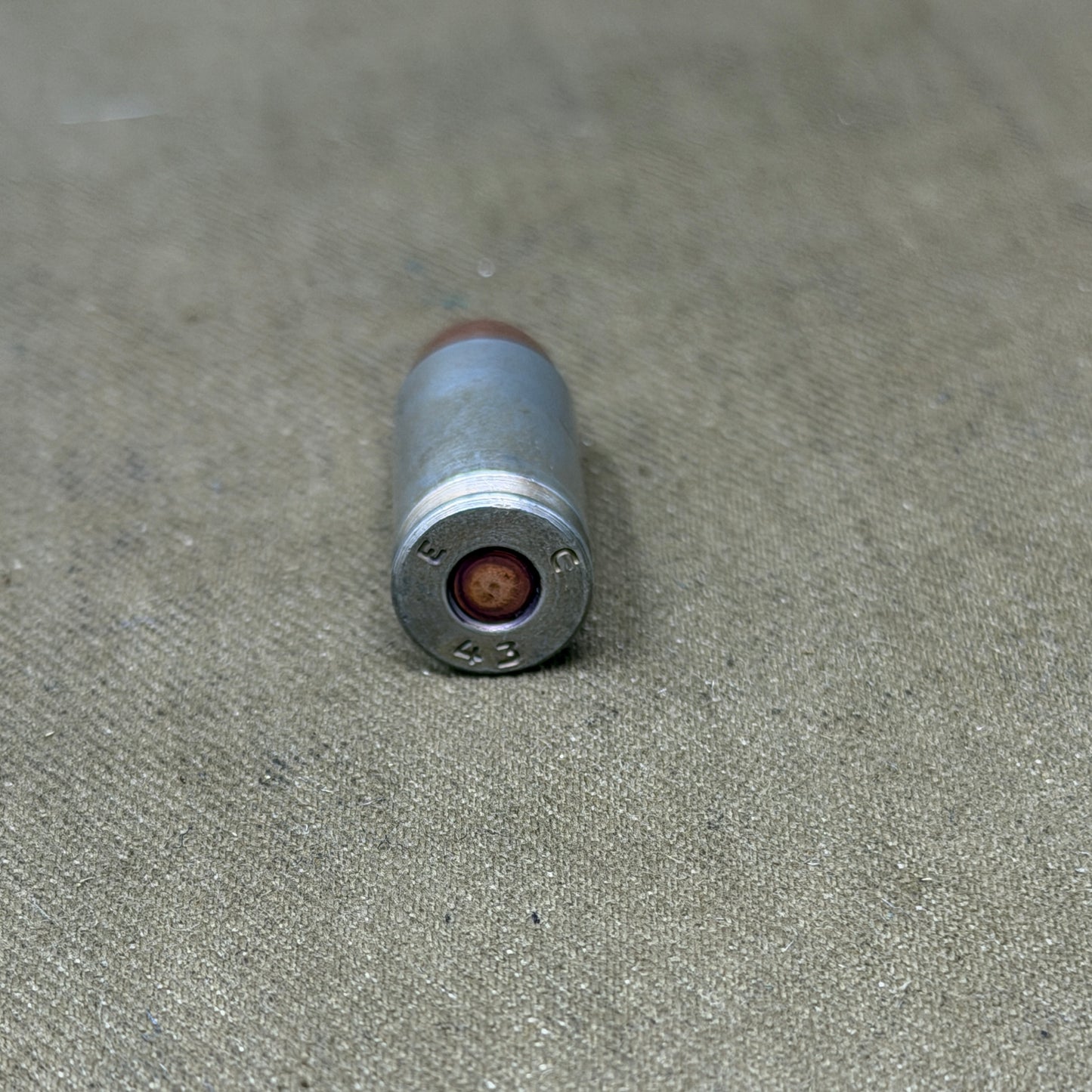 Original US WWII Colt .45 ACP Inert Cartridge – EC 1943 Evansville Chrysler