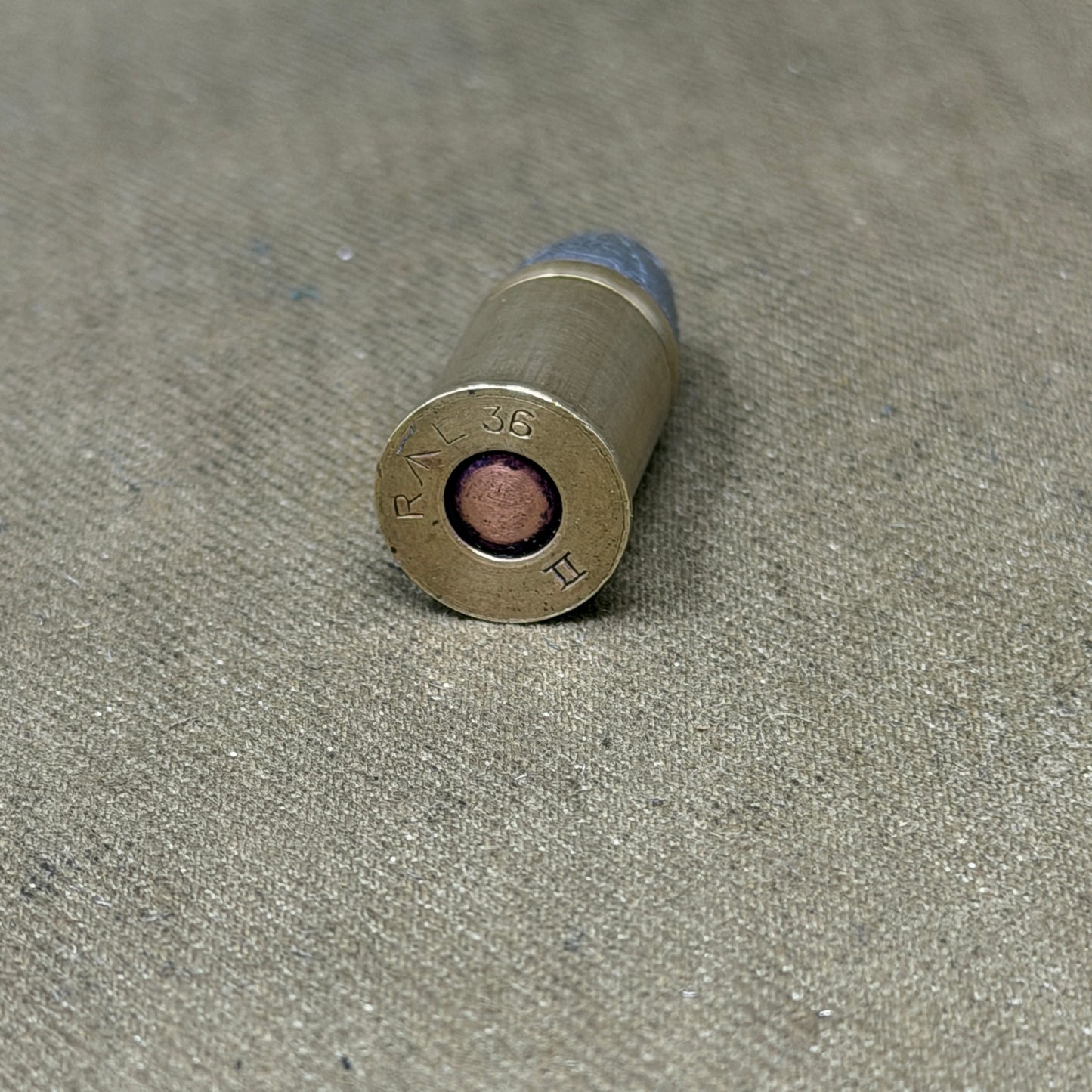 Original British WWII .455 Webley Mk II Inert Cartridge – RL 1936 Royal Laboratory