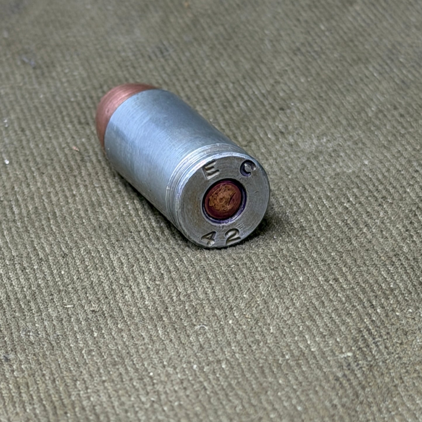 Original US WWII Colt .45 ACP Inert Cartridge – EC 1942 Evansville Chrysler