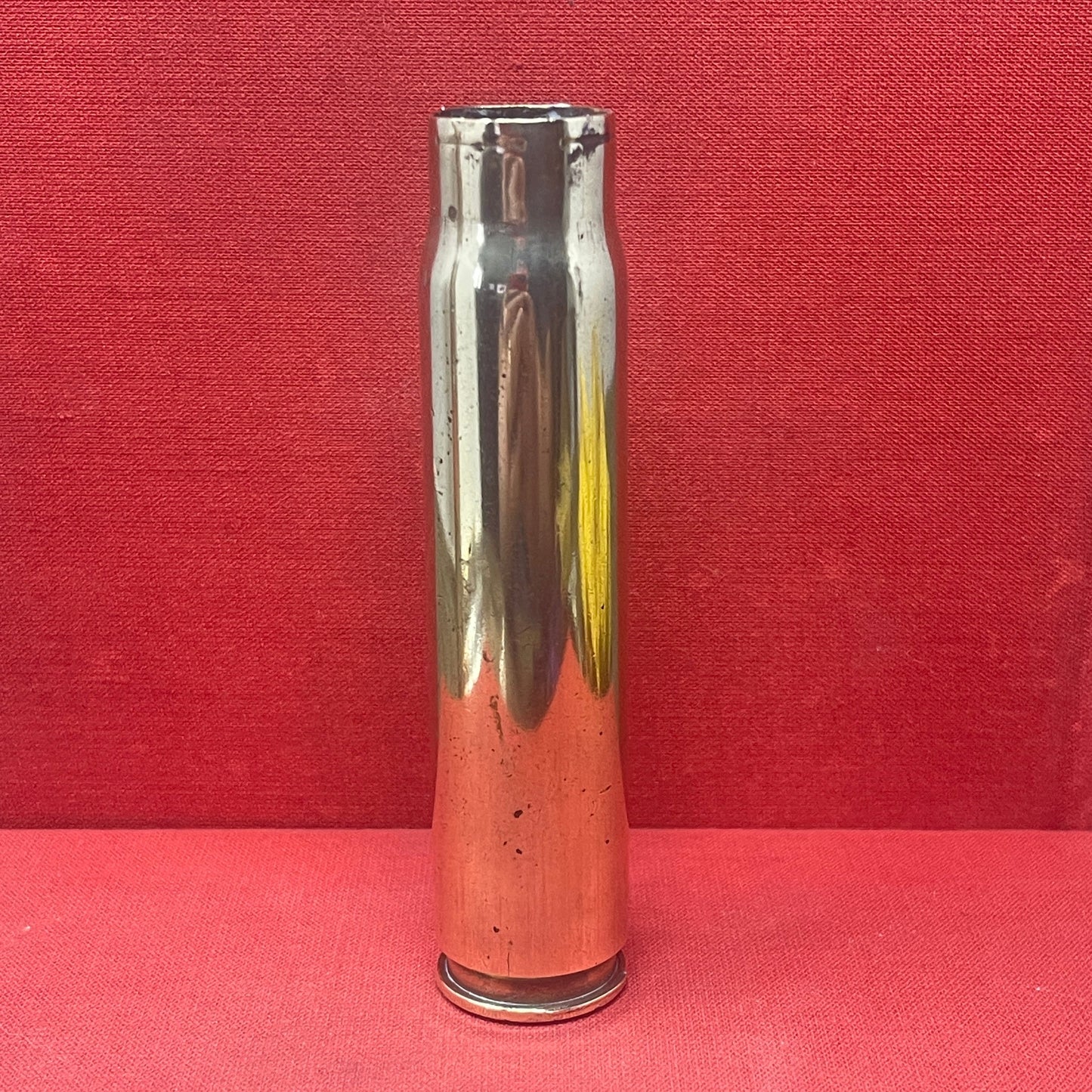 This particular 20mm casing was manufactured in  ST - Royal Ordnance Factory, Steeton