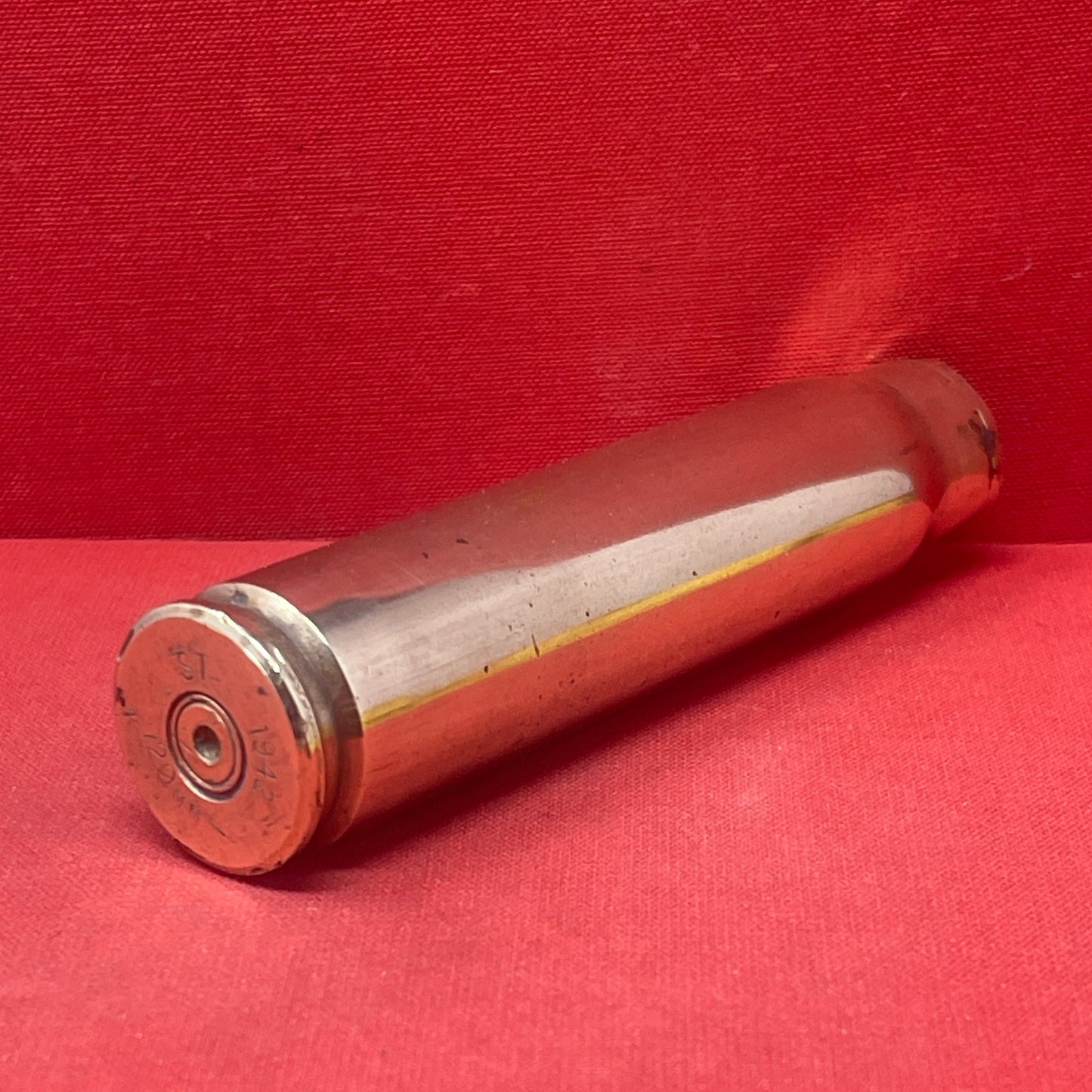 This particular 20mm casing was manufactured in  ST - Royal Ordnance Factory, Steeton