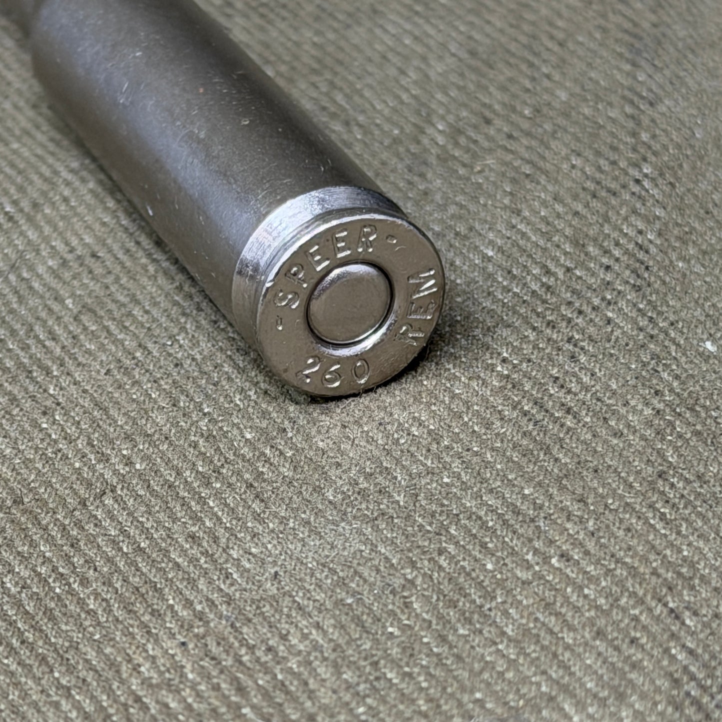 Inert Speer .260 Remington Cartridge – Nickel-Plated Case