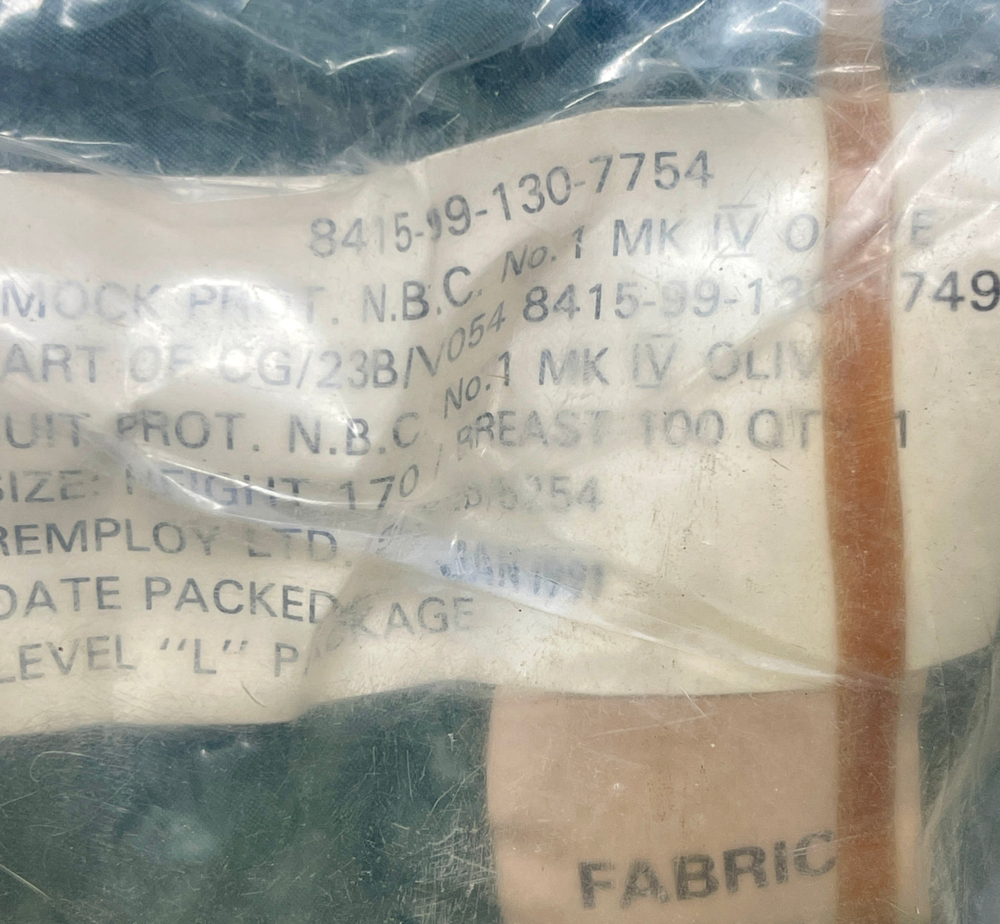 British Army Olive NBC Smock No.1 Mk4 – Genuine Military Issue CBRN Protection