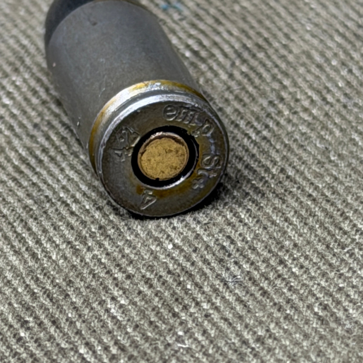 Original WW2 German 9mm Parabellum Cartridge – emp 1942 – Black Bullet – Inert