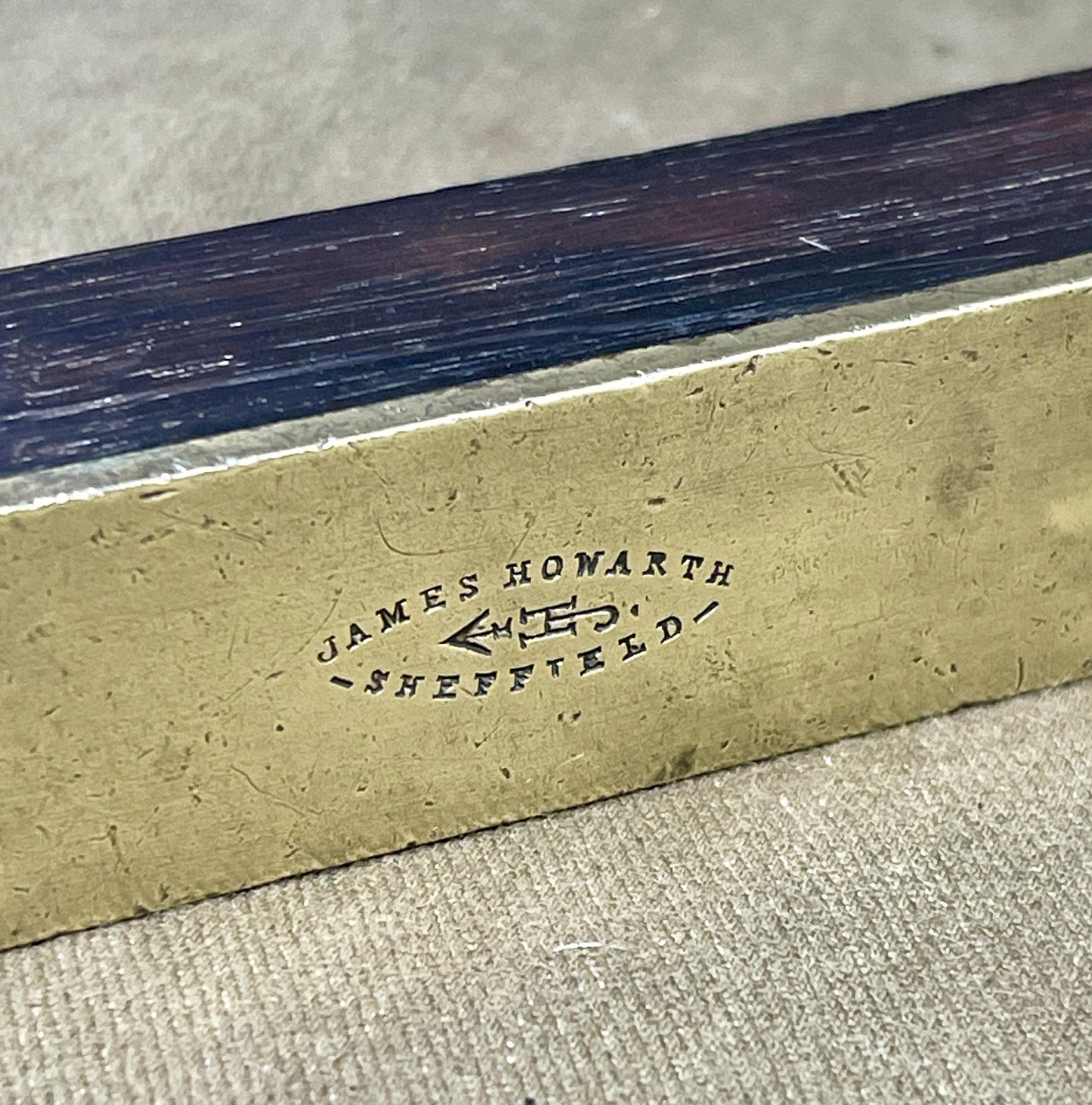 James Howarth Sheffield Brass Spirit Level – Vintage Carpenter’s Tool