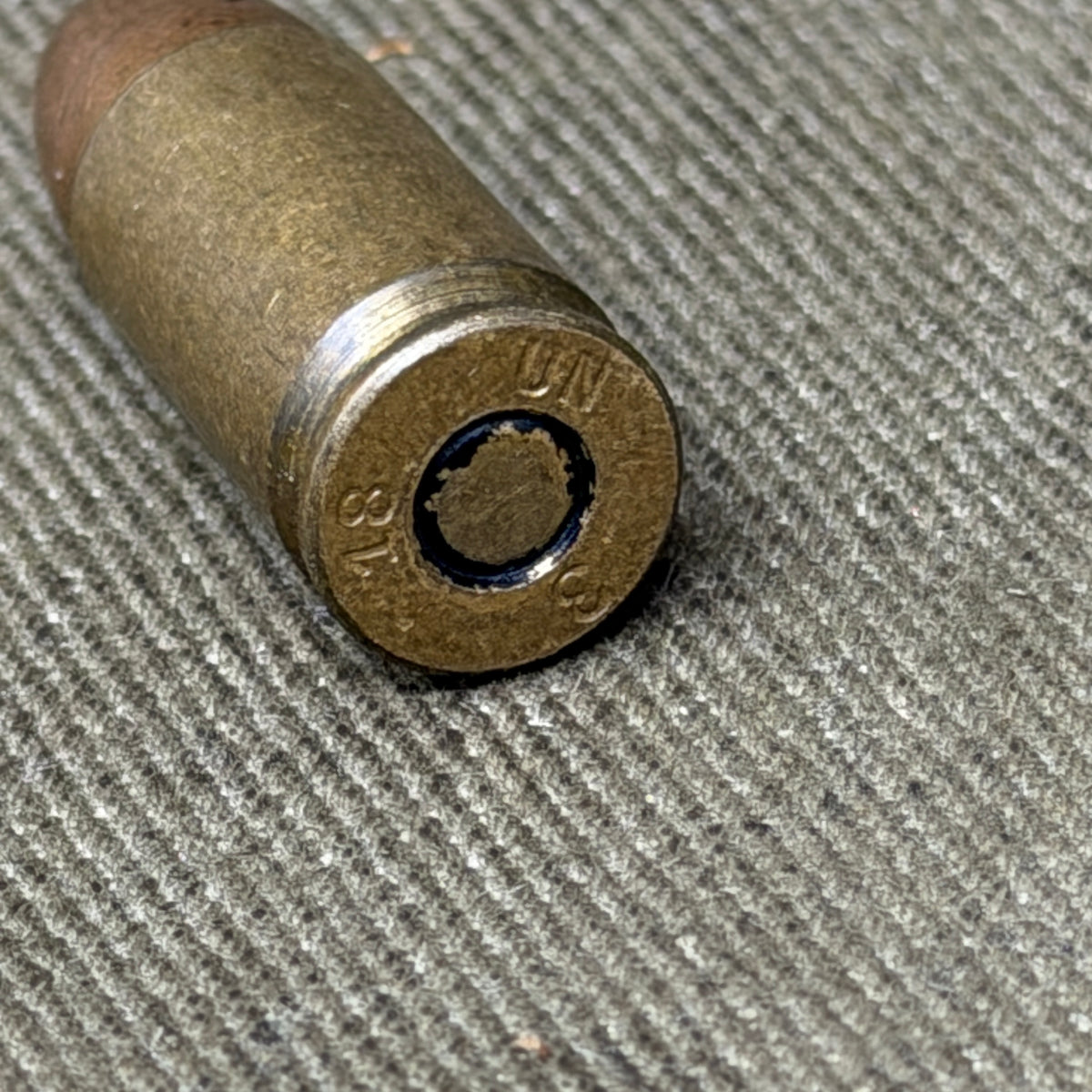 Original WW1 German 9mm Parabellum Cartridge – UN August 1918 – Inert