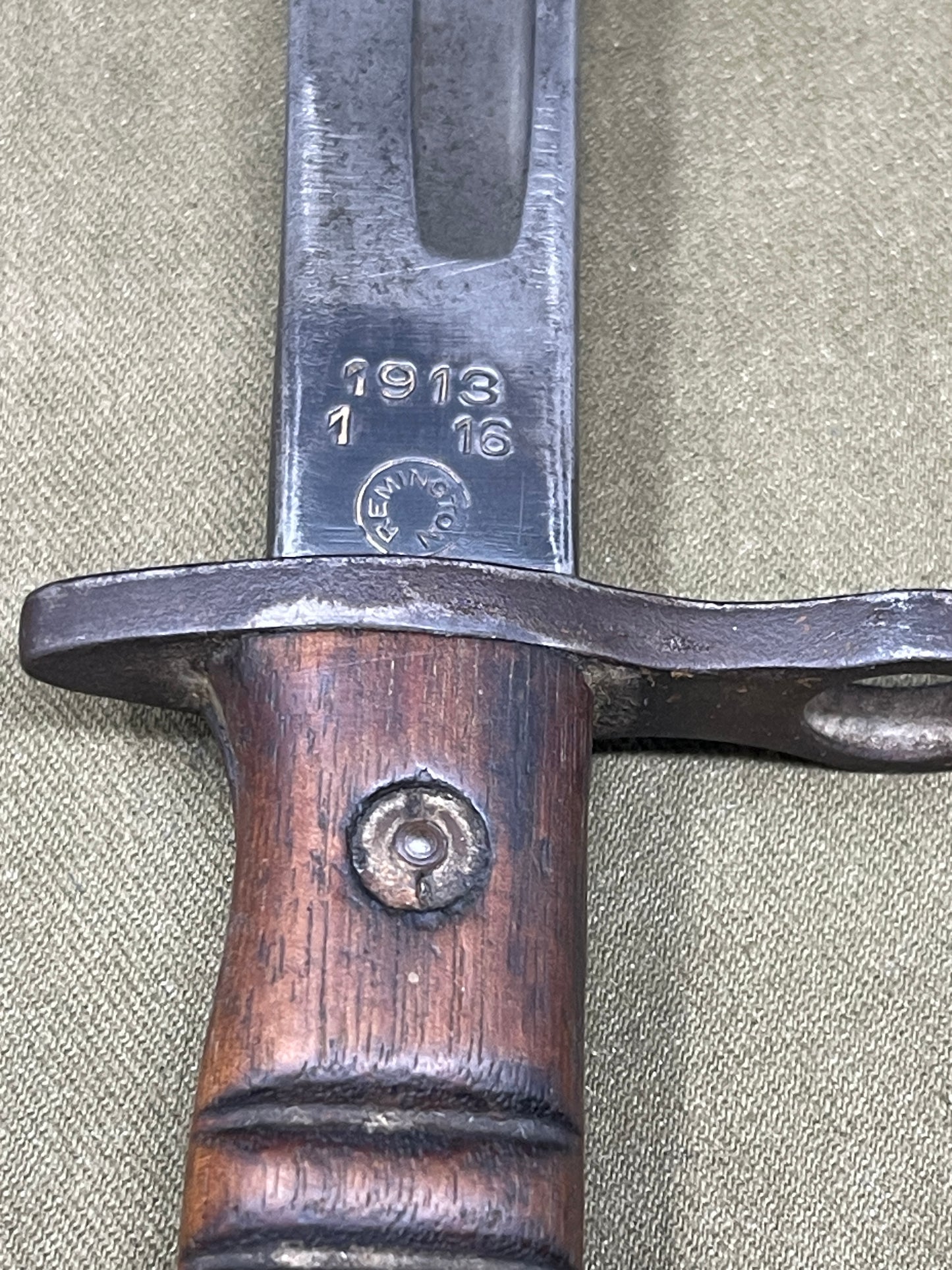 Original U.S. Army P14 M1913 Sword Bayonet – Remington January 1916 – Excellent Condition with LeatherFrog