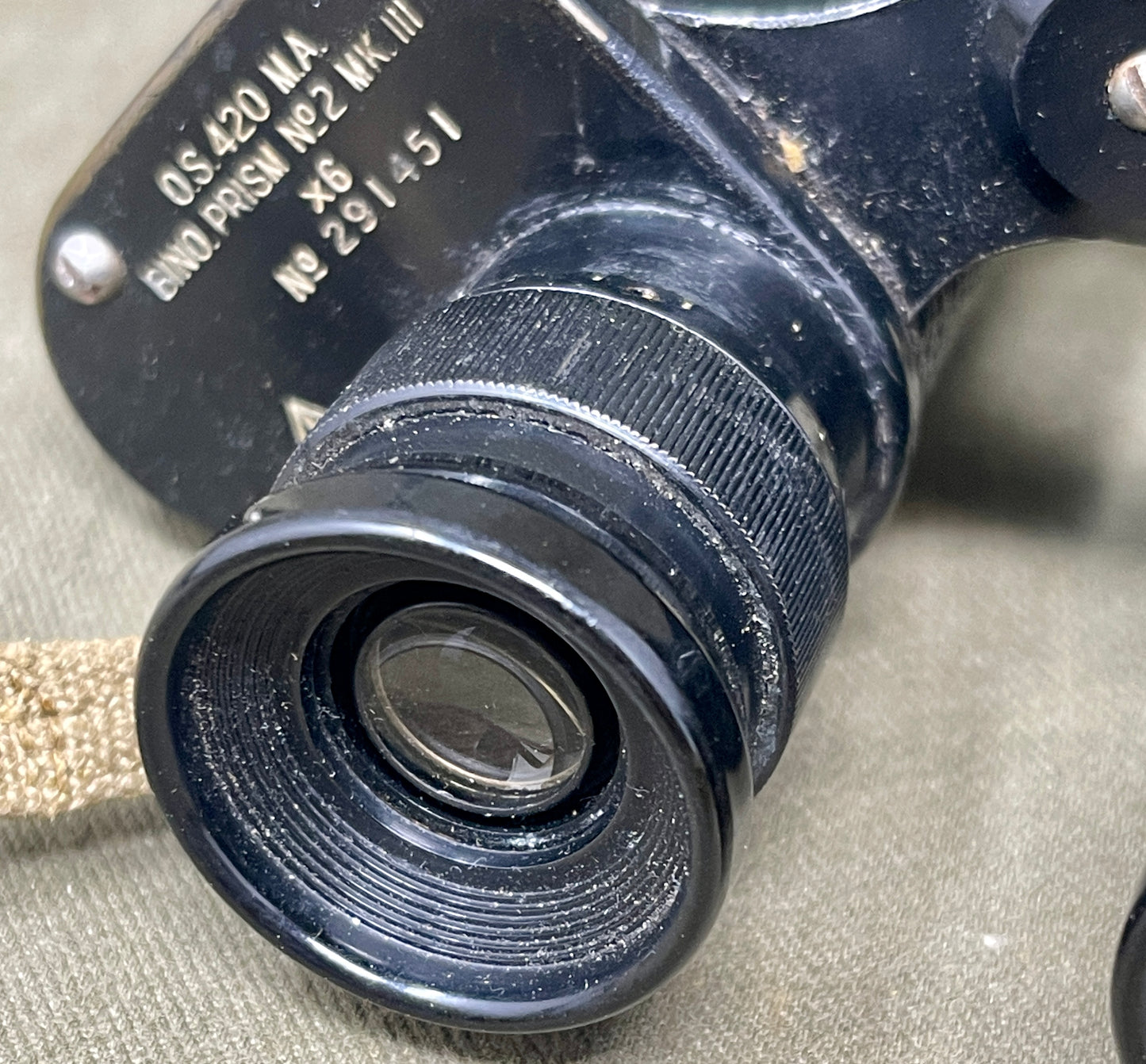 1943 British Binoculars Prism No.2 Mk III x6 – Taylor & Hobson with 1944 Jungle Case